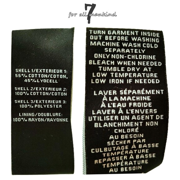 7 for ALL MANKIND NEW Romantic Eyelet Sleeves Zip Flap Pocket Bomber Jacket S - Picture 11 of 12